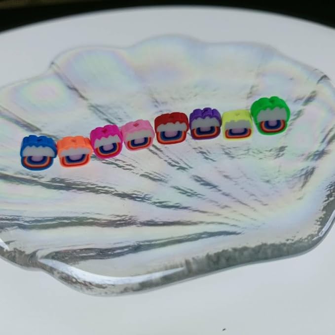 100pcs Colorful Rainbow Polymer Clay Spacer Beads - Image 8