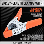 HORUSDY 12-Pack 6 Inch Spring Clamps, Heavy Duty Metal Clamp Set - Image 2