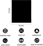 FUNKAKA Black HTV Heat Transfer Vinyl Bundle, 10 Sheets Sticky HTV Vinyl - Image 3