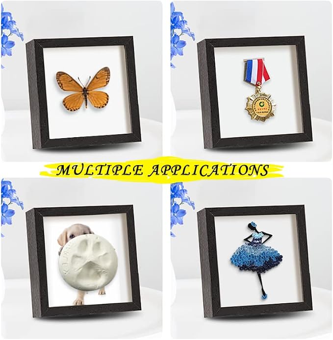 8x8 Black Shadow Box Frame Display Case - Image 5
