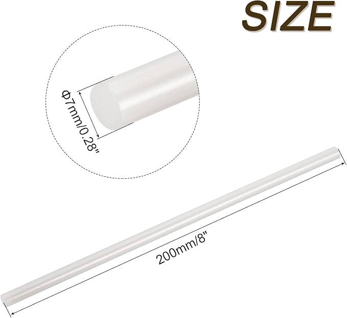 uxcell 30pcs Full Size Hot Glue Gun Sticks 8-inch x 0.27-inch High Sticky Small - Image 2