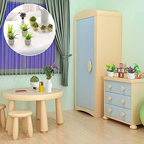 Chuangdi 12 Pieces Miniature Dollhouse Plant Flowers Mini Potted Plant - Image 5