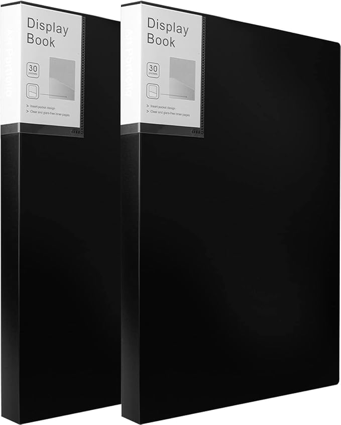 Portfolio Folder for Artwork Art Portfolio Binder 2 Packs 9"x12" Demo Book by Dynta