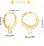 PH PandaHall 30pcs 18K Gold Plated Earring Hooks Huggie Hoop Earring Findings - Image 4