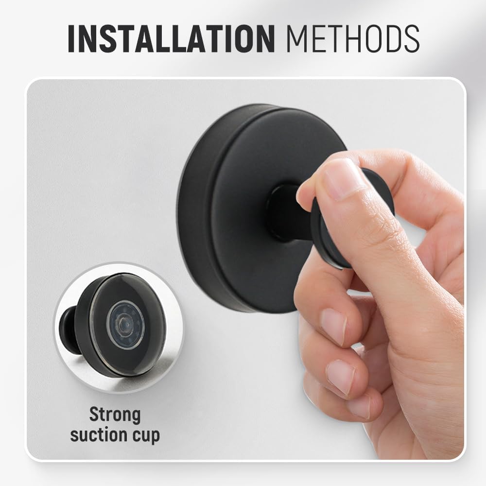 Suction Cup Hooks for Wreaths, 2025 New No Drill Suction Cup Hooks on Glass, Wreath Hanger for Front Door, Rustproof Hook Holder Towel Hook for Window Bathroom Mirrors Tile (4, White A)