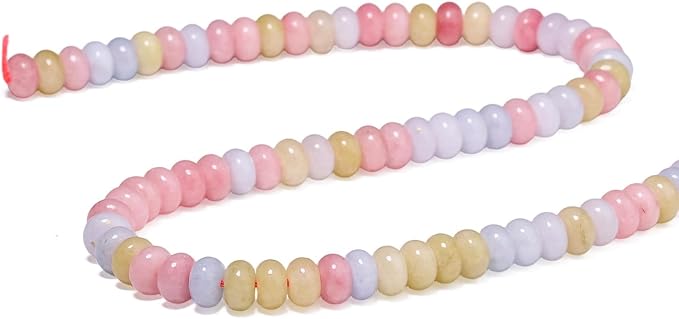 Songxi 5x8mm Natural Morganite Stone Rondelle Beads, Gemstone - Image 9