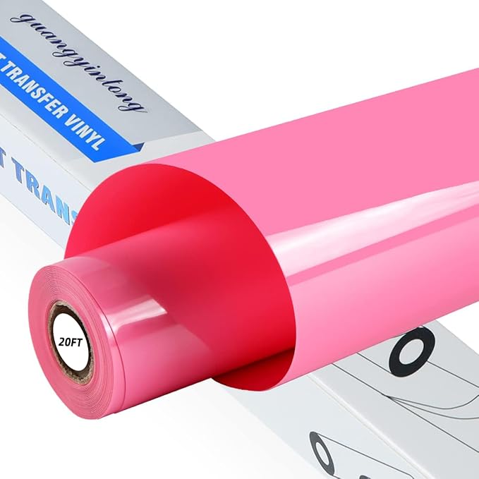 guangyintong Heat Transfer Vinyl Pink HTV Rolls, Glossy Surface HTV Vinyl by guangyintong