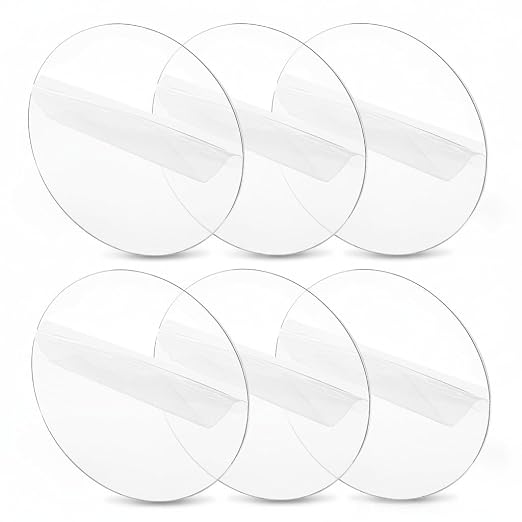 6 Pcs 12 Inch Round Clear Acrylic Sheet, 1/16" Thick Transparent Acrylic Cake by Mezchi