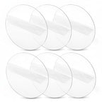 6 Pcs 12 Inch Round Clear Acrylic Sheet, 1/16" Thick Transparent Acrylic Cake by Mezchi