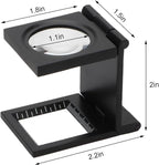 Rongon Magnifying Glass 10X Small Loupe Magnifier 4Pcs Folding Magnifiers Glass - Image 2