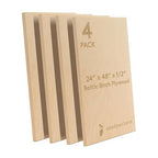 Baltic Birch Plywood 24 x 48 x 1/2 Inch - 12 mm Craft Wood by Woodpeckers