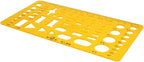 Utoolmart Drafting Templates Geometric Drawing Template Measuring Ruler Yellow - Image 3