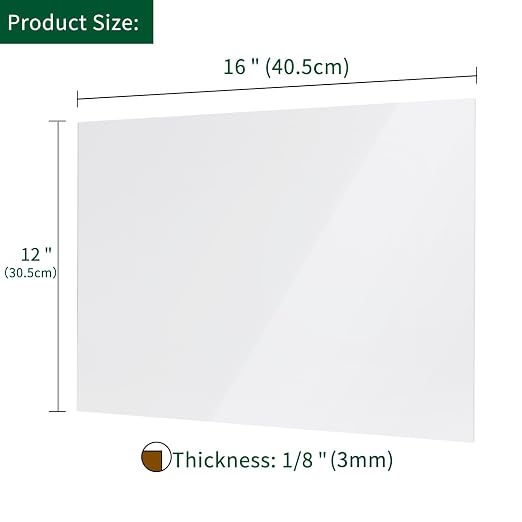 UU&FIL White Acrylic Sheets 12" x 16"x 1/8", 2 Pack 38.7% Translucent White - Image 2