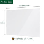 UU&FIL White Acrylic Sheets 12" x 16"x 1/8", 2 Pack 38.7% Translucent White - Image 2