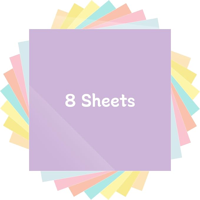 WRAPXPERT Pastel Iron on Vinyl Boho Heat Transfer Vinyl Bundle 12 X 10 in - Image 9