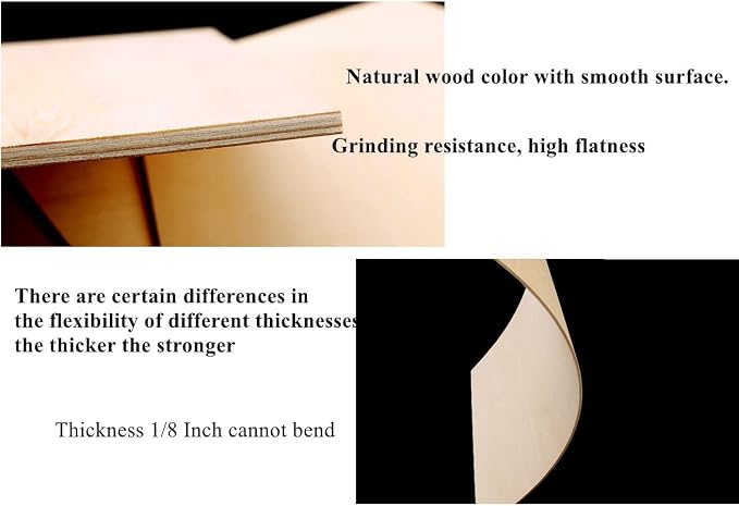 12 Pack Basswood Sheets 1/8 x 12x12 Inch Unfinished Wood Thin Plywood Sheets - Image 5