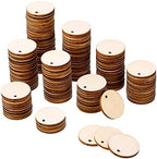 200 Pieces Unfinished Blank Wood Circle Pendants Round Disc Circle Wood Pieces - Image 8