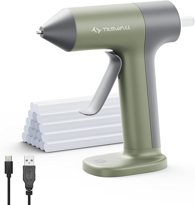 Tilswall Cordless Hot Glue Gun, 30s Fast Preheat by Tilswall