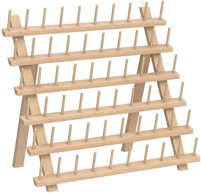 New brothread 60 Spools + 12 Spools Wooden Thread Rack/Thread Holder Organizer - Image 4