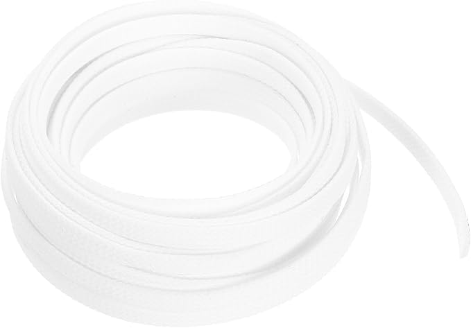 uxcell PET Expandable Sleeving 20ft 1/4" White Cable Management Sleeve Cord by uxcell