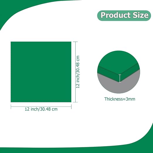 2 Pack 12'' x 12'' Opaque Green Acrylic Sheet, 3mm Thick Acrylic Plastic Sheet - Image 2