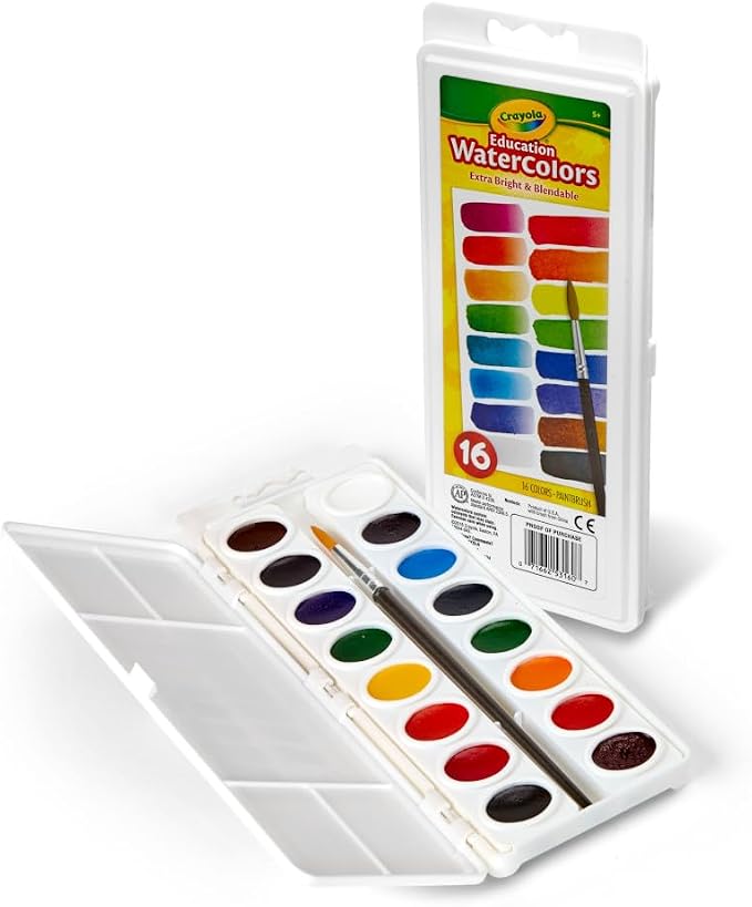 Crayola Watercolor Paint Set, School Supplies Essentials, Washable Paint - Image 3