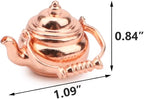 Dollhouse Miniature Vivid Teapot Tea Kettle 1:12 Scale Kitchen Copper Model - Image 9