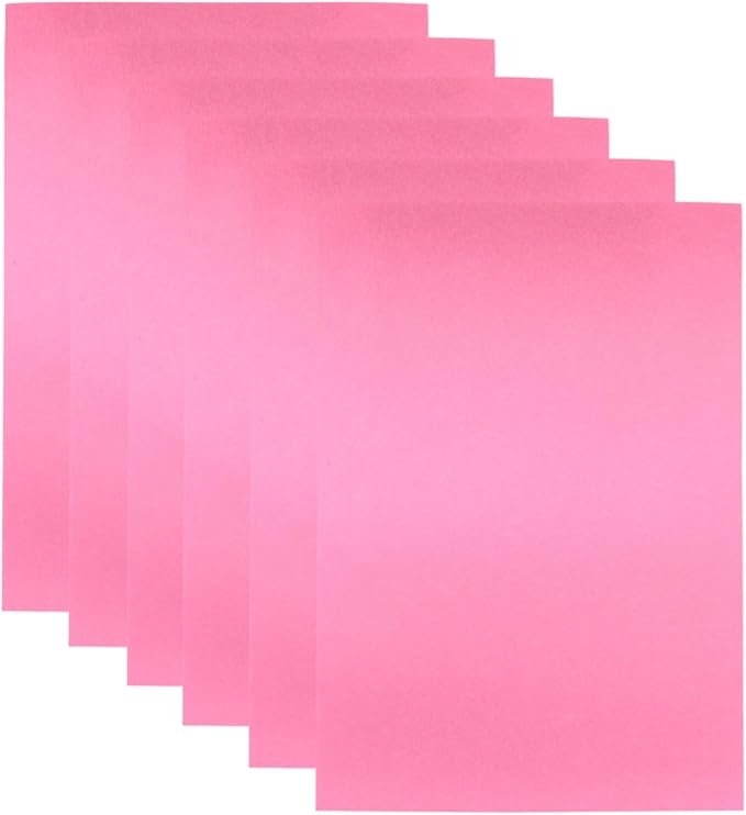 6 Pcs 8 x 12 Inch Pink Felt Sheets, 2mm Thick | by Moicstiy