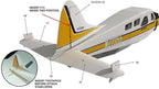 ZEZEFUFU 1:32 Scale DHC-2 Beaver Float Seaplane Paper Model Set Handmade DIY - Image 9