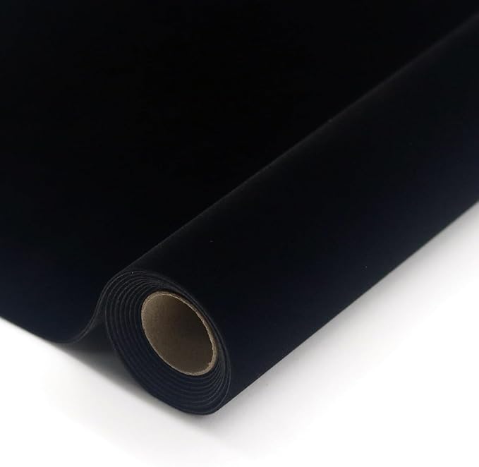 Black Large Size Self Adhesive Soft Velvet Drawer Liner DIY Fabric Felt Liner by TAOGIFT
