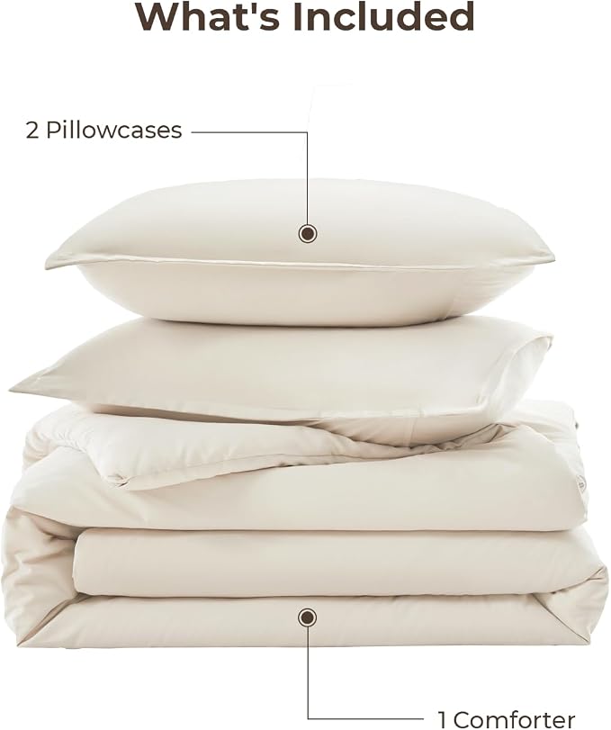 Litanika Twin XL Comforter Set Beige, 2 Pieces Extra Long Dorm Bedding Sets - Image 7