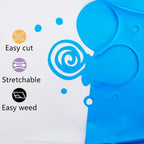 guangyintong Heat Transfer Vinyl Lake Blue HTV Rolls, Matte Surface PU Material - Image 3