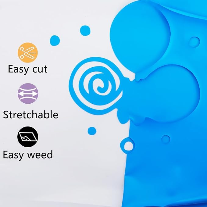 guangyintong Heat Transfer Vinyl Lake Blue HTV Rolls, Matte Surface PU Material - Image 3