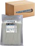 Kable Kontrol Cable Zip Ties Natural White 6, 50 Lbs Tensile Strength, Bulk Pack by KABLEKONTROL%C2%AE
