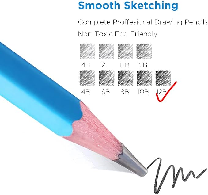 Sketch Pencils for Drawing 12B, Art Drawing Pencils for Shading for Artists & - Image 3