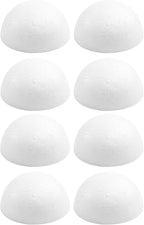 Crafjie 8PCS 4 Inchs Half Foam Balls White Half Round Polystyrene Foam Balls by Crafjie