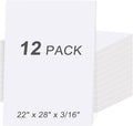 MYFAMIREA 12 Pack White Foam Board 22" x 28", 3/16" Thick Board Poster by MYFAMIREA