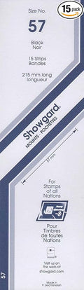 Strip Style Black Stamp Mounts Size 57 by Showgard