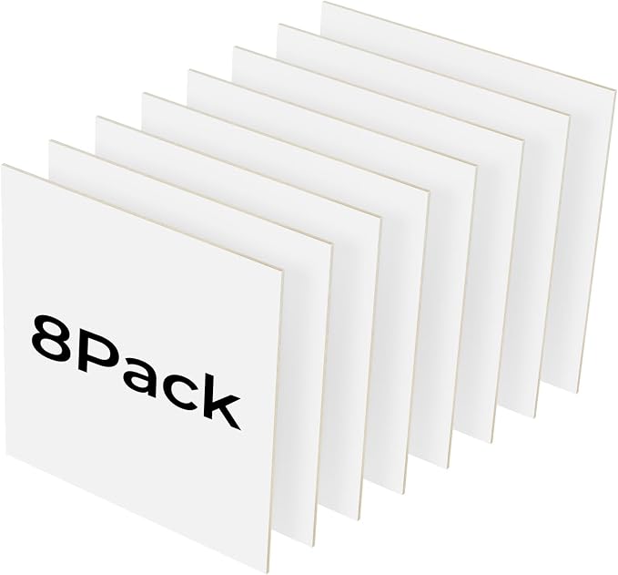 8 Pack White Basswood for Laser Cutting, for Laser Engraving, DIY Craft Wood & by Creatorally