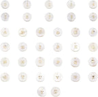Beadthoven 92pcs Natural Freshwater Shell Letter Full A~Z Charms Gold Blocking - Image 2