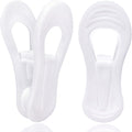 White Hanger Clips 50 Pack, Multi-Purpose Plastic Hangers Clips Perfect for Plastic Clothes Hangers, Clothes Pins Finger Clip for Skirt Pants Hangers