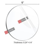 Enoin 1pack 9 Inch Round Clear Acrylic Sheets Plexiglass Sheet 1/4 Inch Thick - Image 2