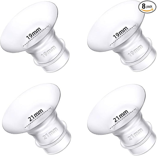 Flange Inserts 19mm 21mm for Medela,Spectra 24mm Shields/Flanges,Compatible with TSRETE,CPPSLEE,Momcozy S9/S9Pro/S12/S12Pro Wearable Breast Pump,Reduce 24mm Nipple Tunnel Down to 4pcs