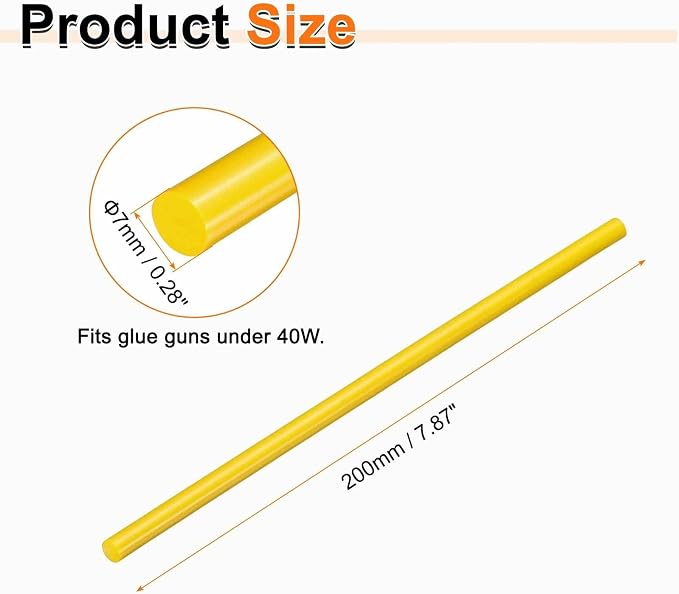 HARFINGTON 10pcs Hot Glue Sticks 0.28" Dia x 7.87" Long EVA Mini Hot Melt - Image 2