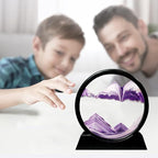 Muyan Moving Sand Art Picture Sandscapes in Motion Round Glass 3D Deep Sea Sand - Image 3