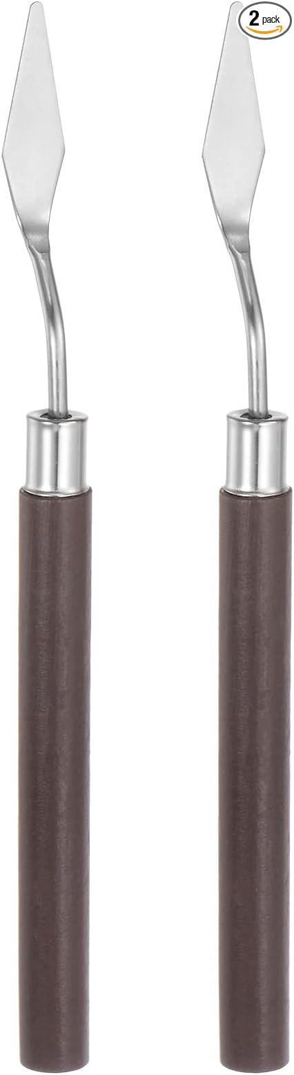 HARFINGTON 2pcs No.7 Palette Knives 10mm Width Stainless Steel Small Pointy by HARFINGTON