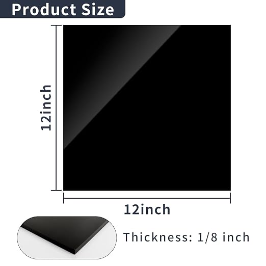 1/8 Thick 12 x 12 inch Acrylic Sheets - Image 2