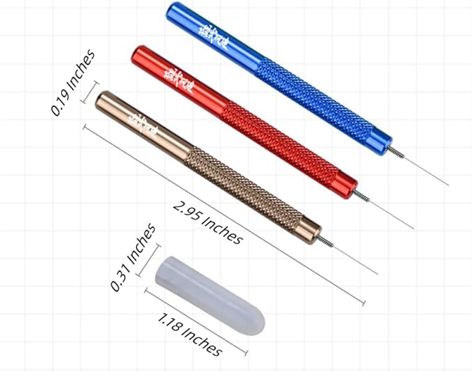 ANSAI 3-Piece 3 Colors Mini Precision Hobby Tool Set, Metal Applicator Needles - Image 2