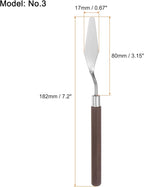 HARFINGTON 2pcs No.3 Palette Knives 17mm Width Stainless Steel Large Pointy - Image 2
