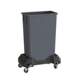 23 Gallon Gray Slim Jim Trash Can with Dolly